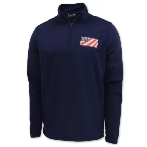 American Flag Under Armour Fleece 1/4 Zip (navy)