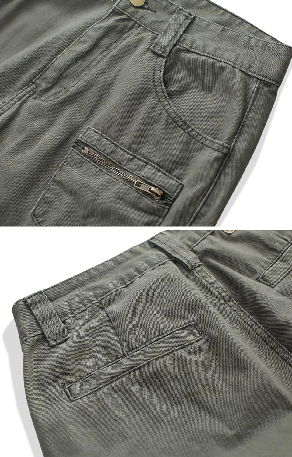Cargo Pants for Men Relaxed Fit Work Pants Breathable Casual Pants with 8 Pockets No Belt