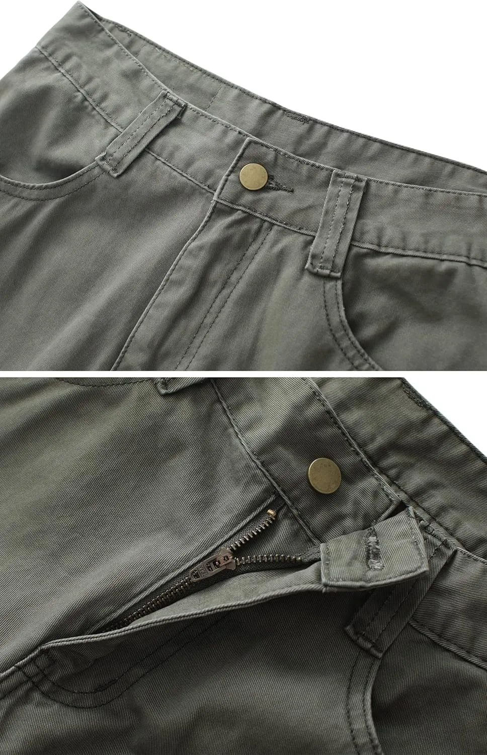 Cargo Pants for Men Relaxed Fit Work Pants Breathable Casual Pants with 8 Pockets No Belt