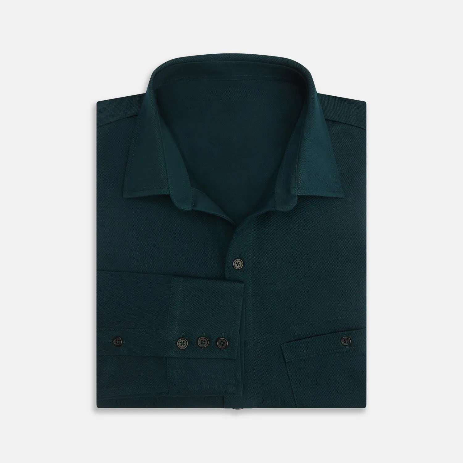 Dark Green Pique Shirt