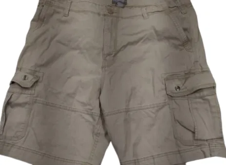 Falls Creek Cargo Shorts Men's tag Stretch Beige Cotton Spandex