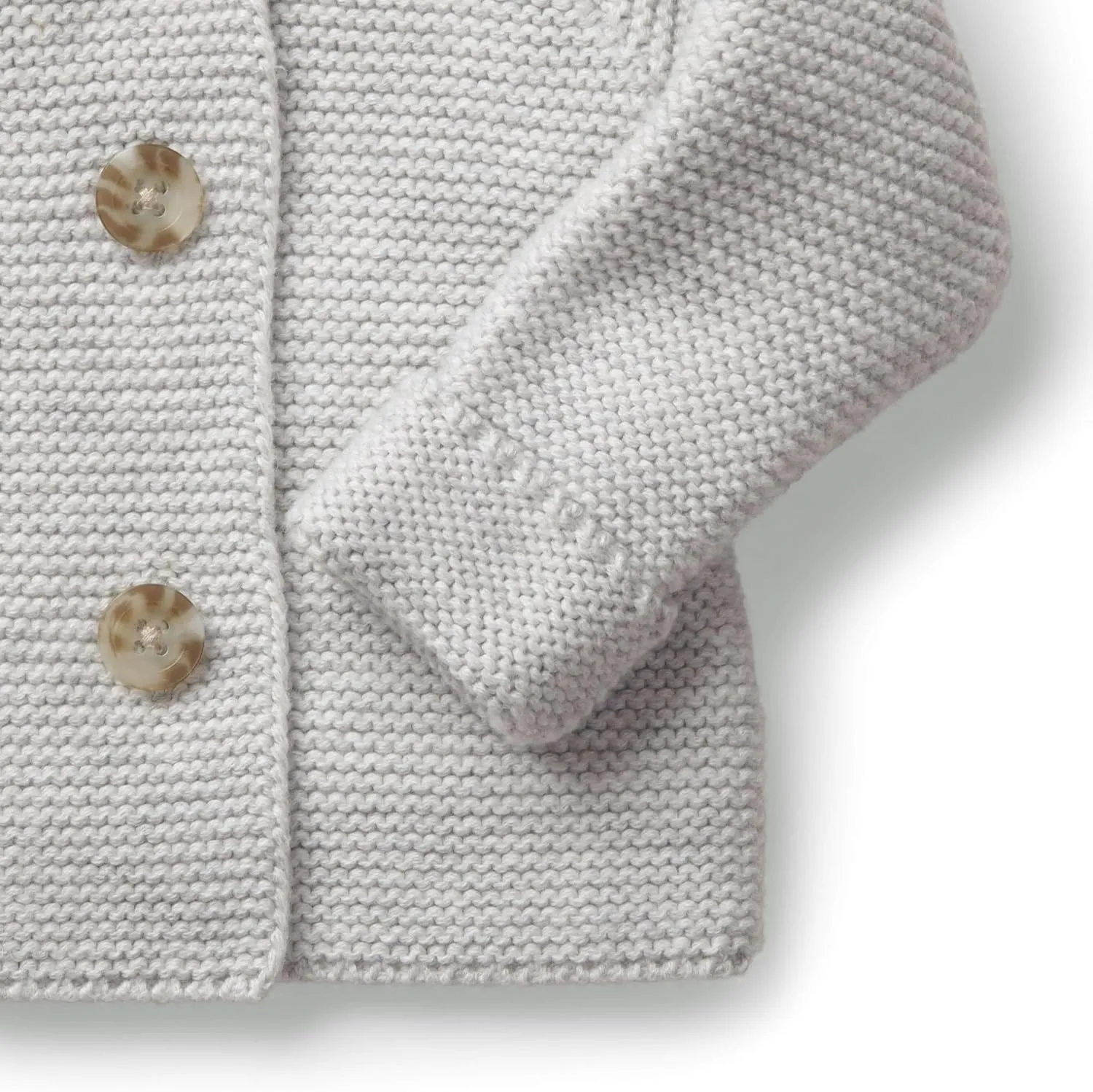 Hope & Henry Layette Baby Long Sleeve Button Front Hooded Sweater