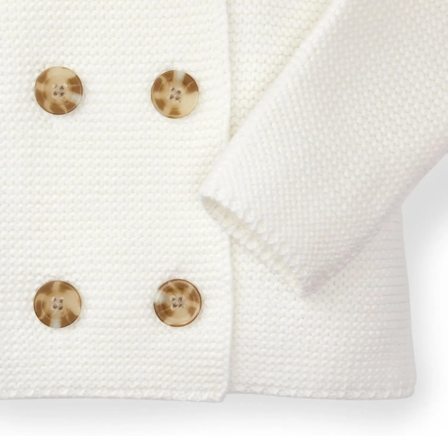Hope & Henry Layette Baby Long Sleeve Button Front Hooded Sweater