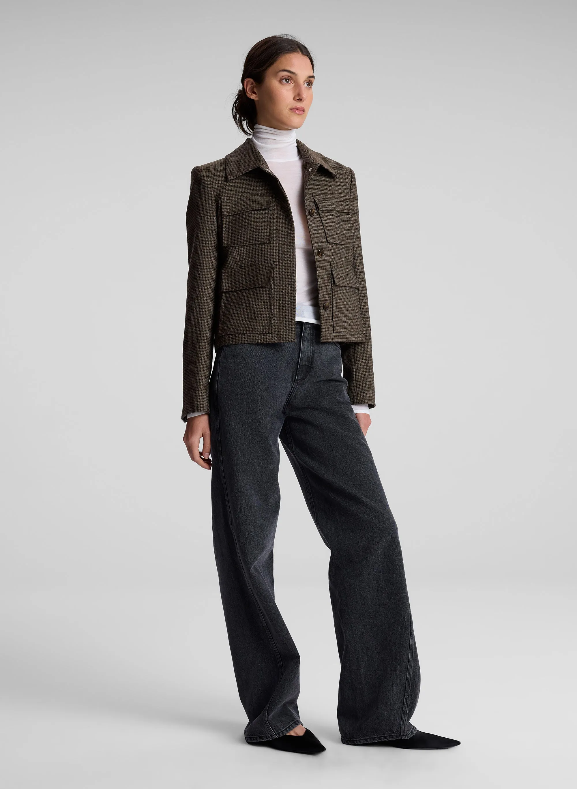 Jamie Mini Houndstooth Jacket
