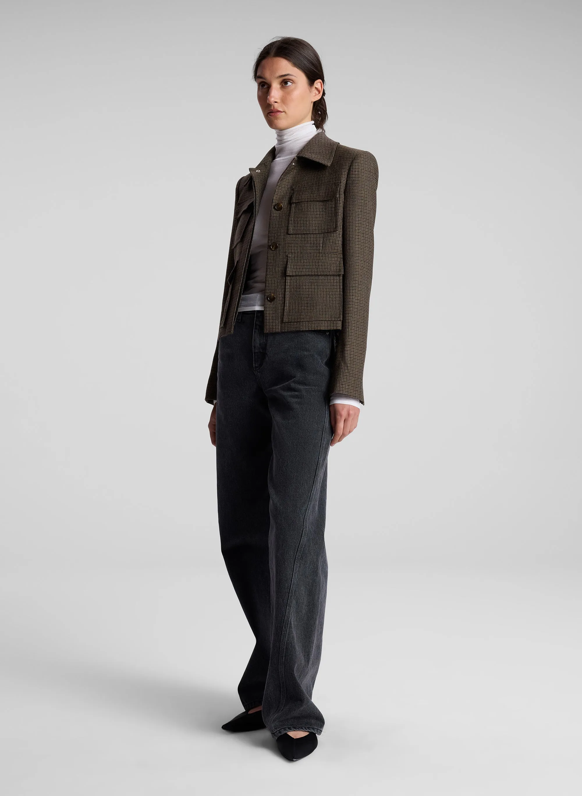 Jamie Mini Houndstooth Jacket