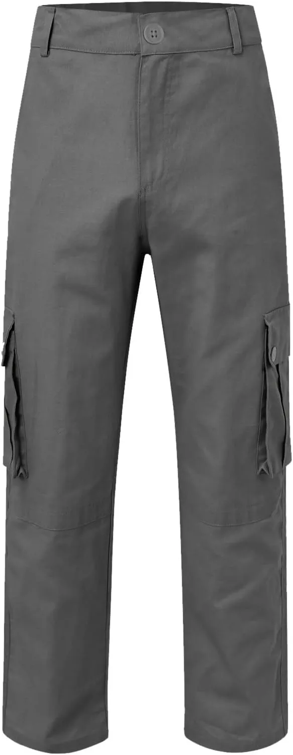 Muscularfit Cargo Pants for Men Outdoor Fashion Cotton Solid Tactical Trousers Multi Pockets Regular Fit Sport Sweatpants