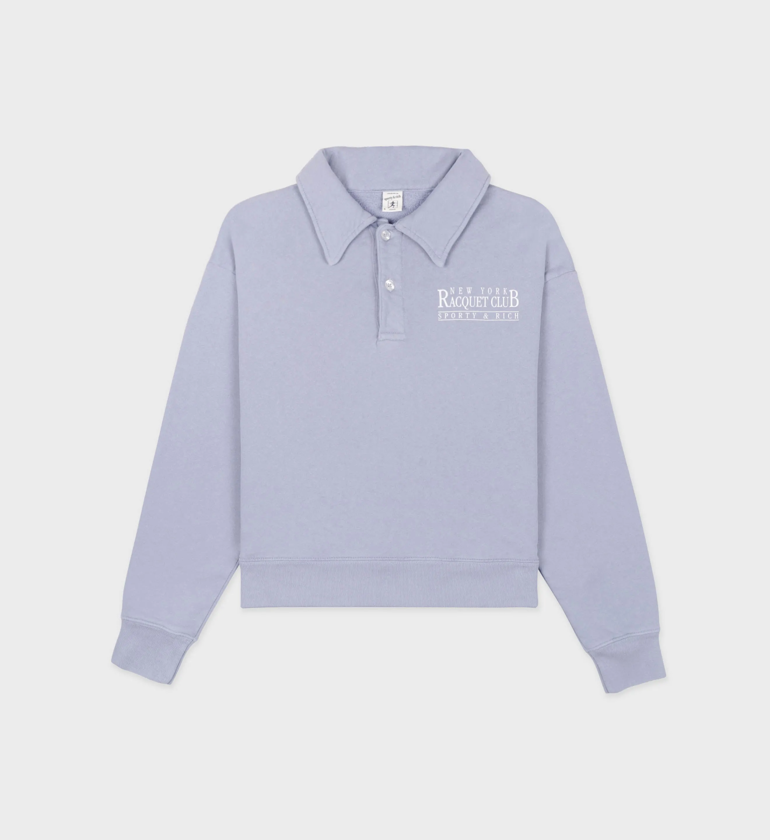 NY Racquet Club Polo - Washed Periwinkle/White