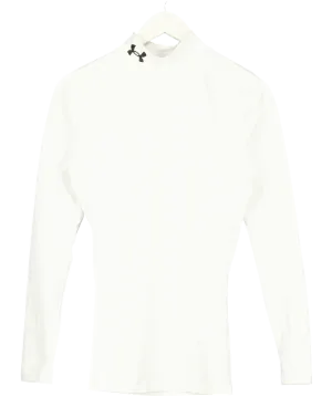 Under Armour White Men's Heatgear® Mock Long Sleeve UK M/L