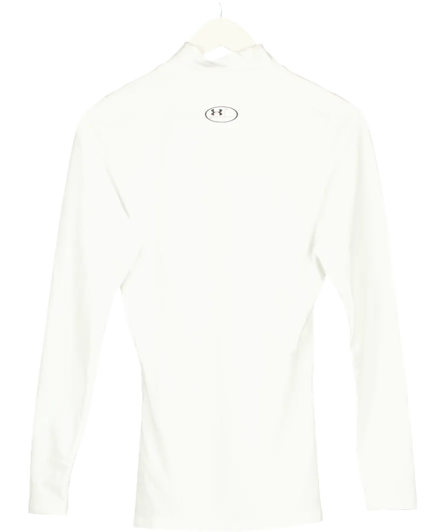 Under Armour White Men's Heatgear® Mock Long Sleeve UK M/L