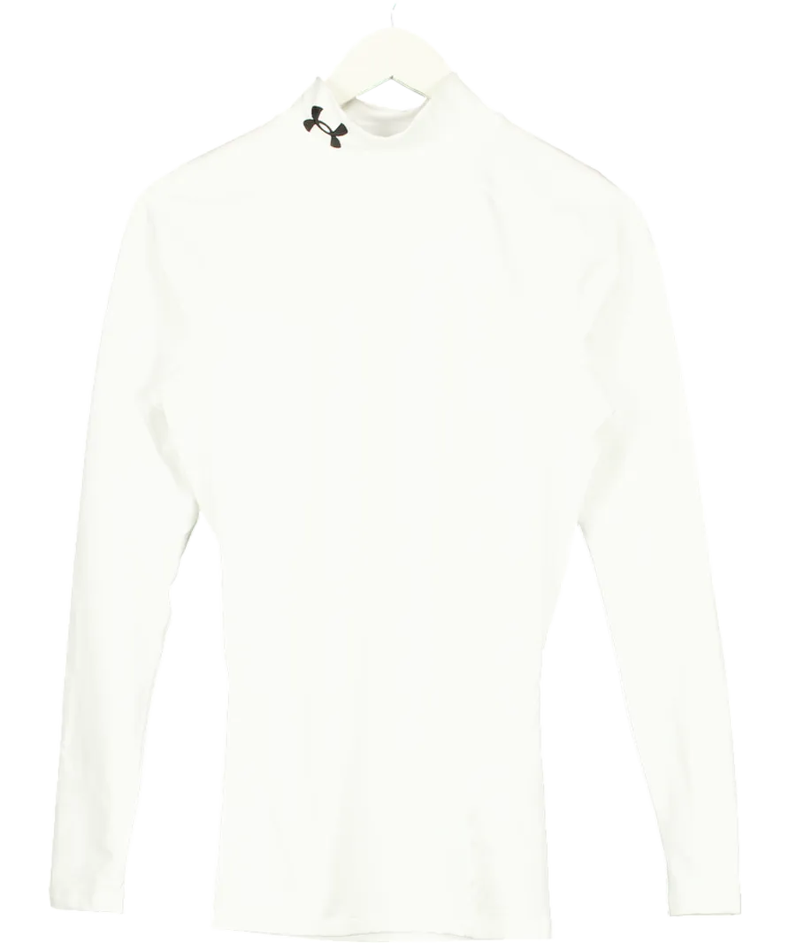 Under Armour White Men's Heatgear® Mock Long Sleeve UK M/L