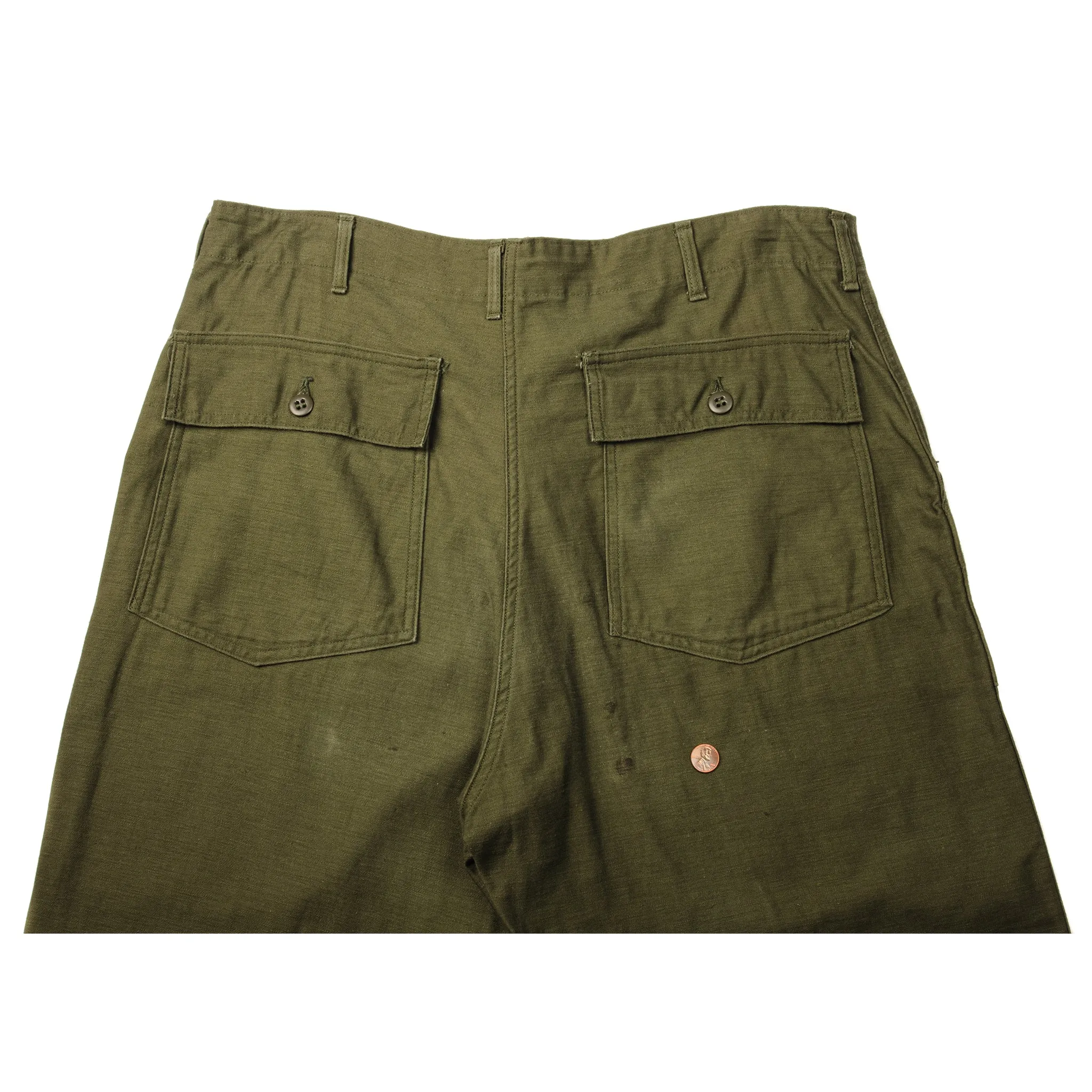 VINTAGE US ARMY UTILITY OG-107 SATEEN TROUSERS PANTS 1966 VIETNAM WAR SIZE W36 L29