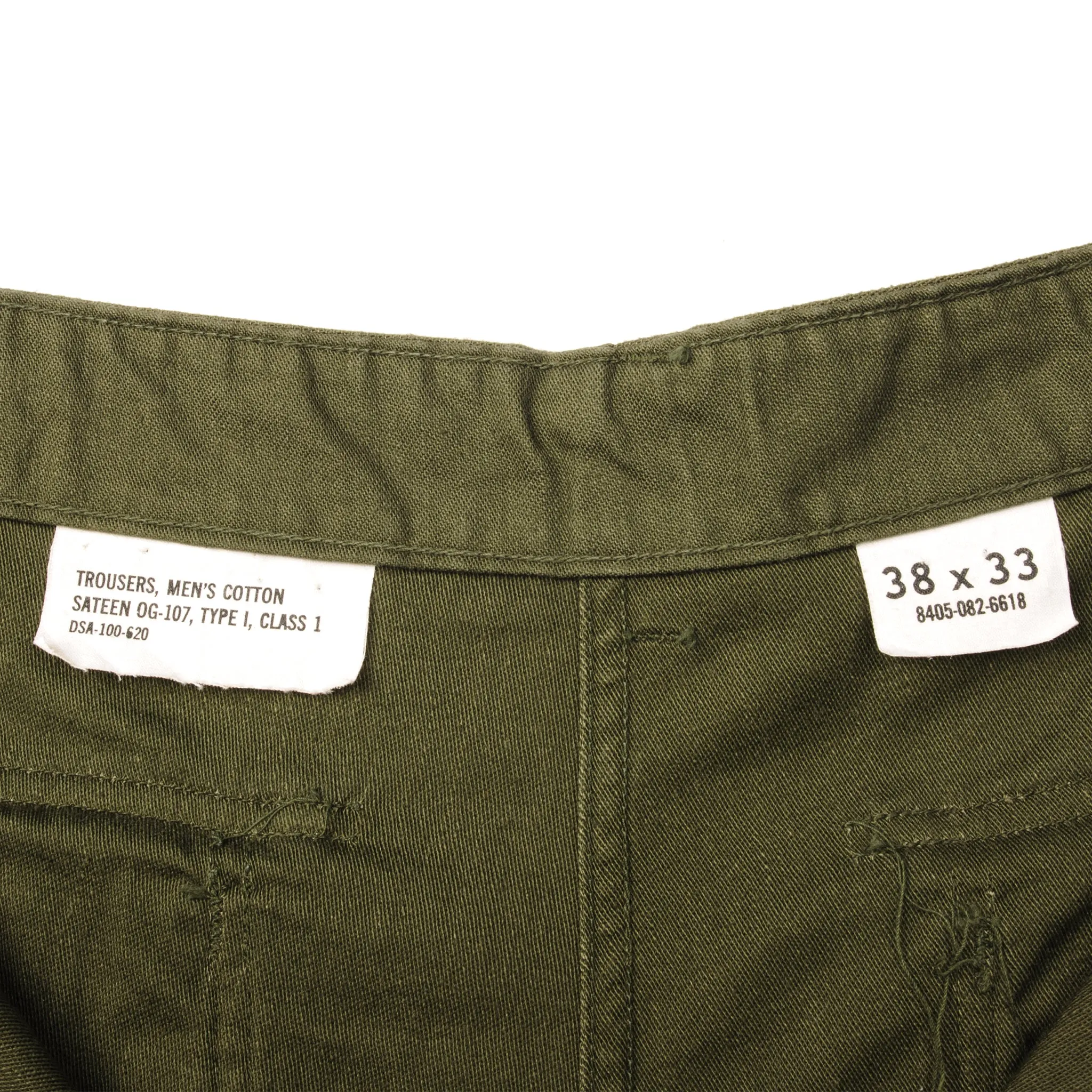 VINTAGE US ARMY UTILITY OG-107 SATEEN TROUSERS PANTS 1966 VIETNAM WAR SIZE W36 L29