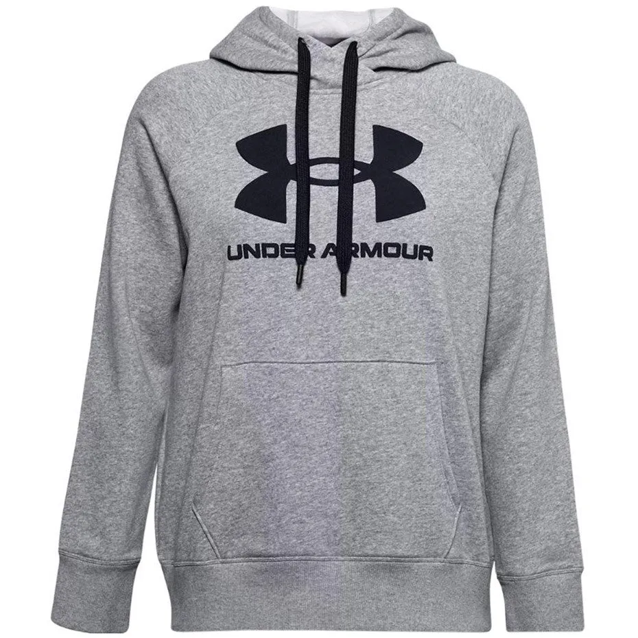 Women's Under Armour Rival Fleece Logo Hoodie Grey 1356318 035